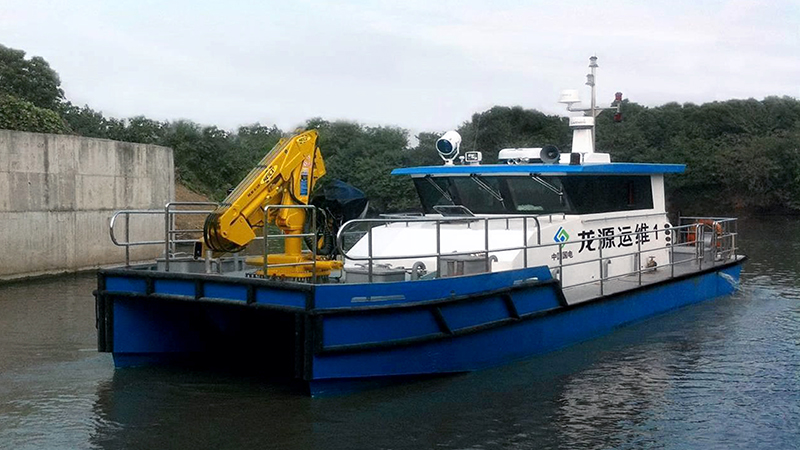 東方高速艇順利交付1艘13.6米海上風電運維船